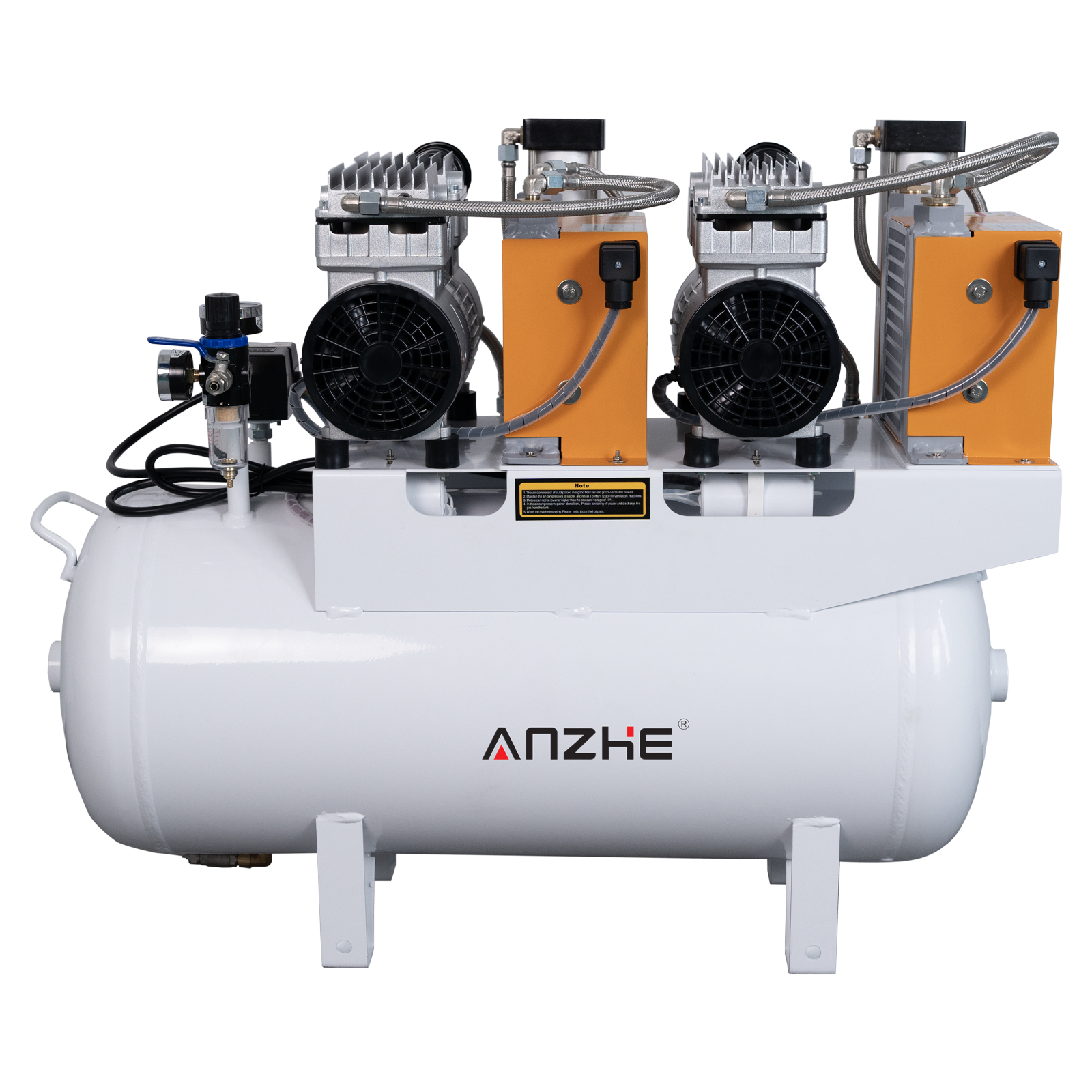 FB60B 60L 1700W Oil-Free Dental Air Compressor with Dryer