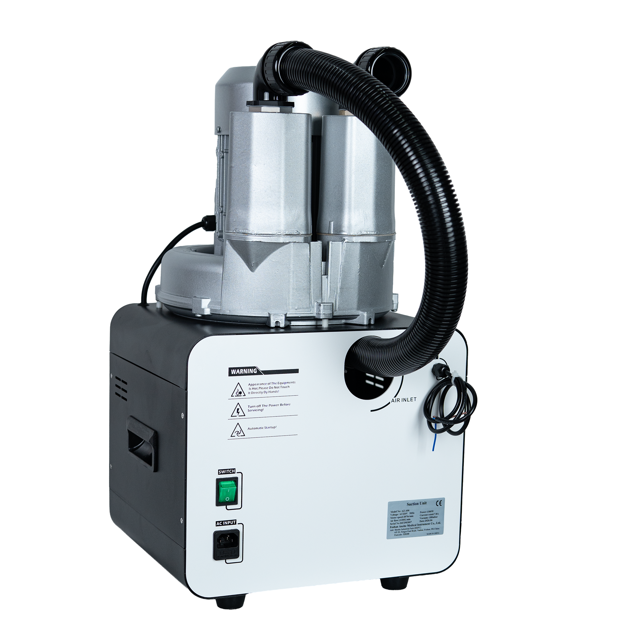 AZ-A02 750W Dental Suction system back view