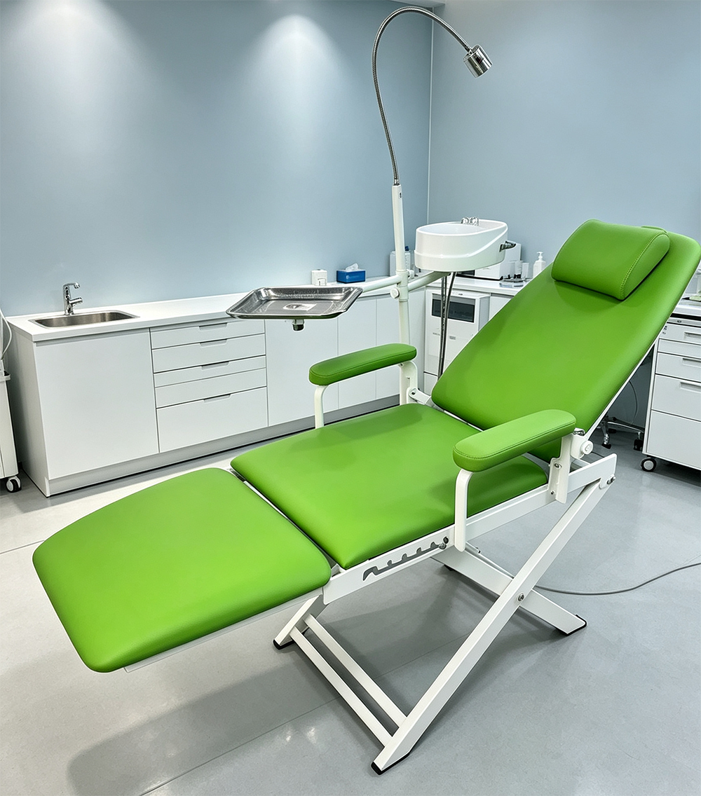Portable Dental Chair AZ-PC01A Installed in a Modern Dental Clinic for Flexible Treatment Solutions