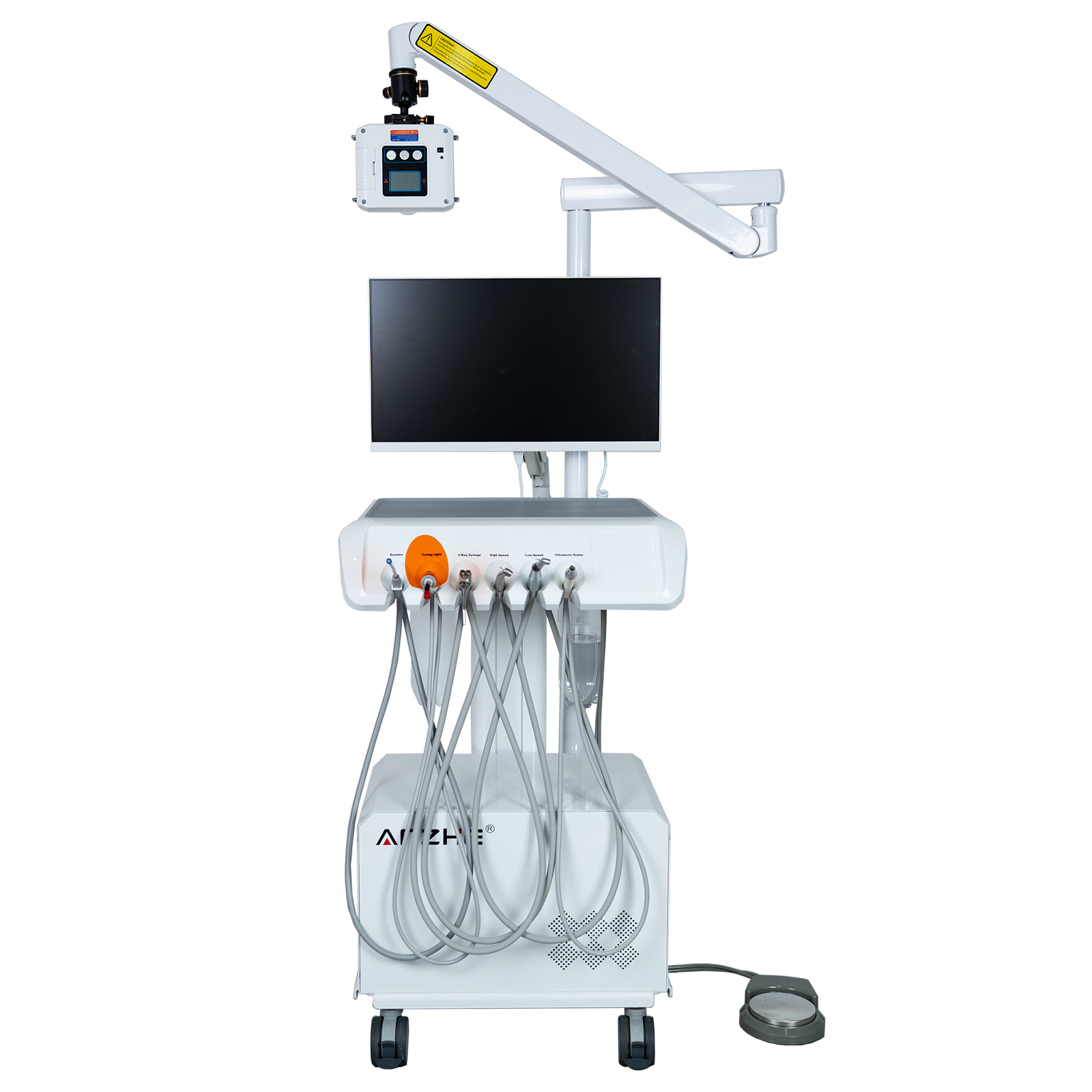 AZ-AP302 Complete Portable Dental Unit Unit with Intraoral X-Ray Machine, HD Camera and Digital Sensors - Front View