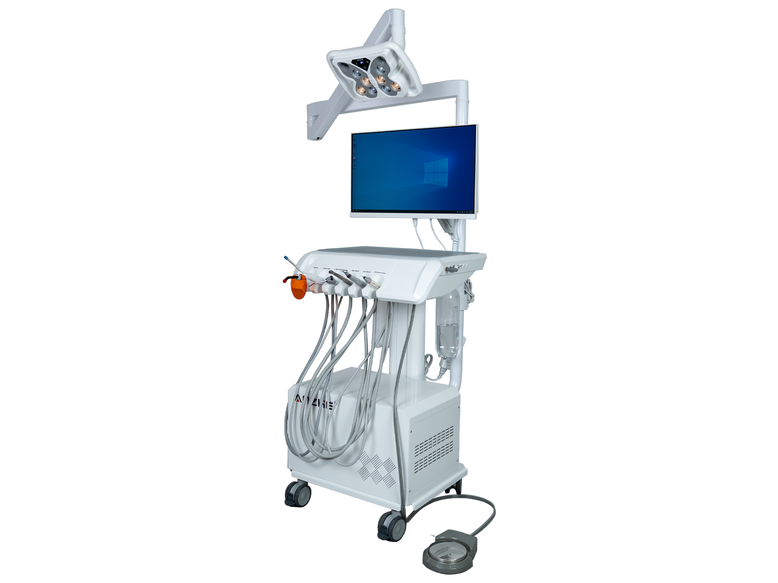 AZ-AP302 Deluxe Portable Dental Unit with Butterfly LED Light - Left Side View