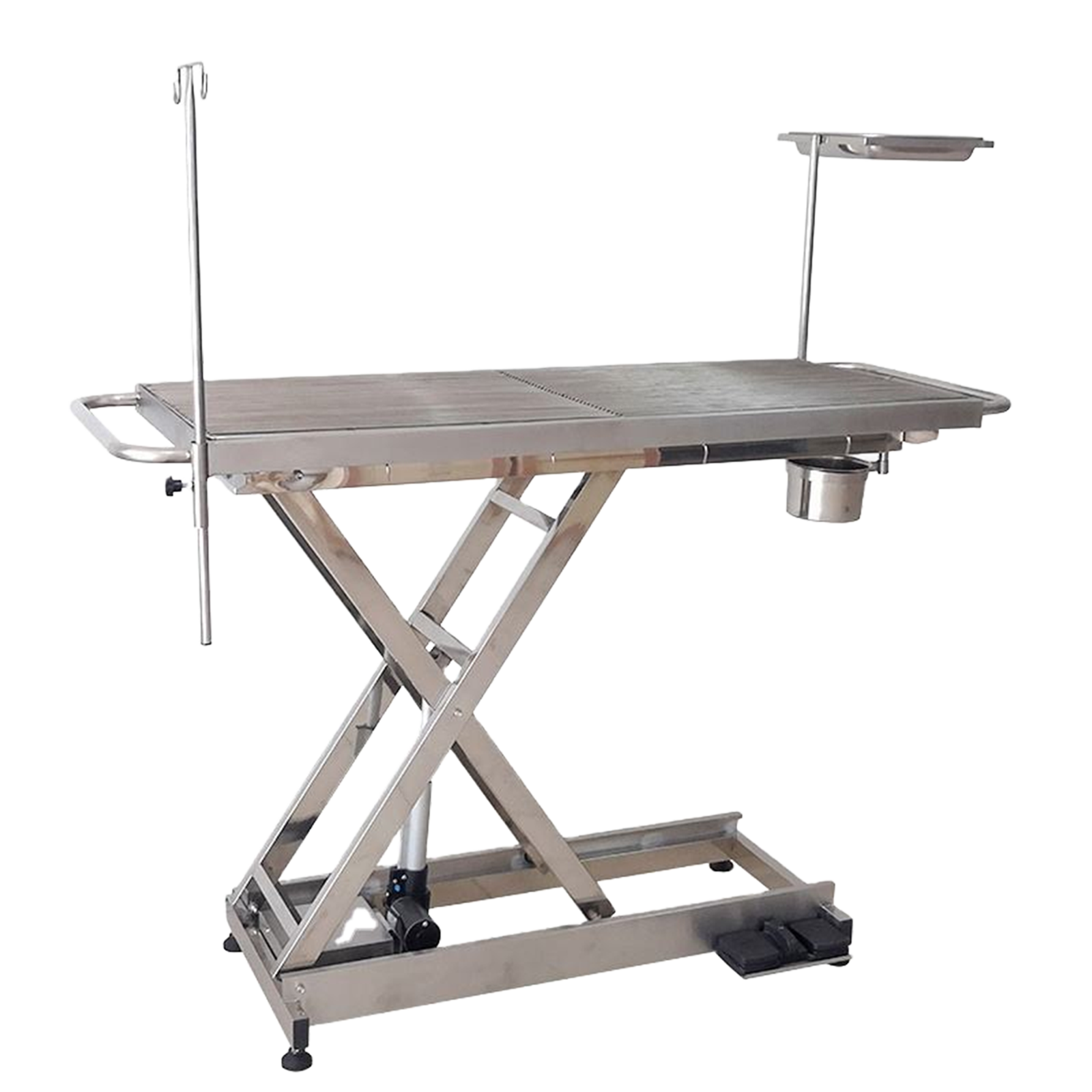 VE03 Electric Lifting Veterinary Treatment Table with Adjustable Height - Stainless Steel - Front View