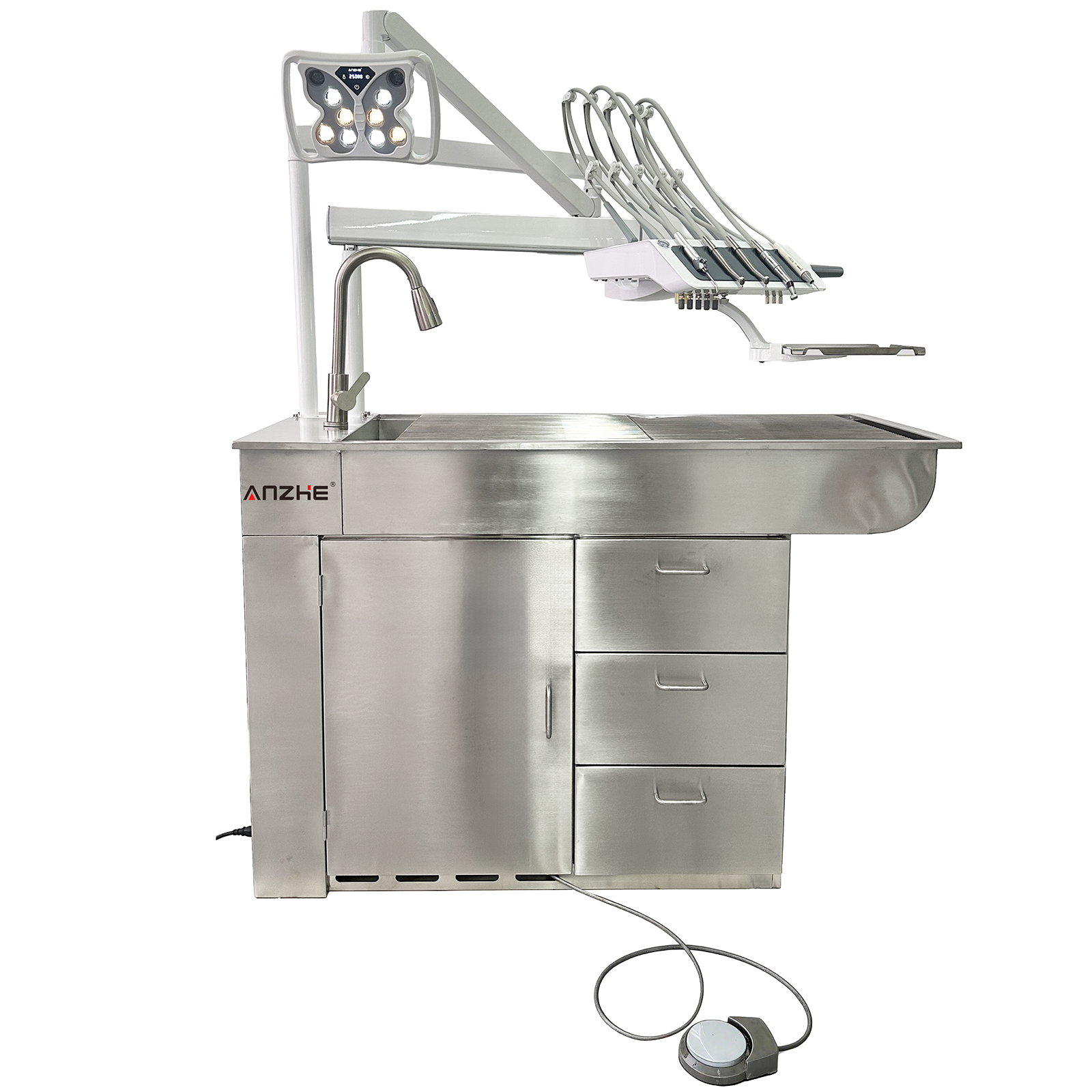 VE04 veterinary dental workstation and treatment unit for animal hospitalsamp - Compact Examination Workstation - Front View