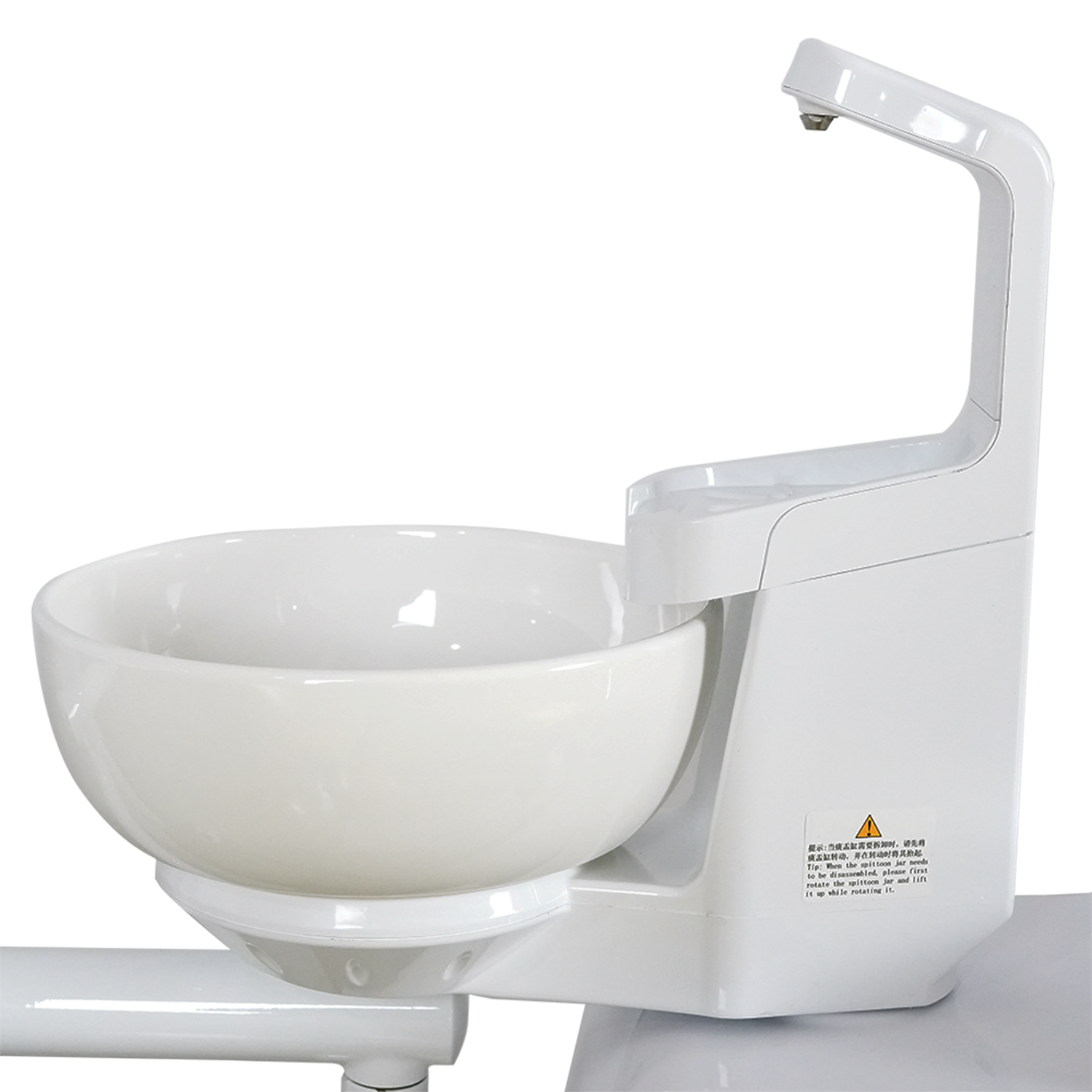 AZ211P dental chair ceramic cuspidor with automatic cup filler, spittoon flush system and independent clean water supply system
